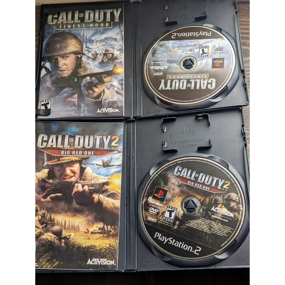 Call of Duty Lot Of 3x PlayStation 2 PS2 Big Red One, World At War Finest Hour